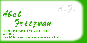abel fritzman business card
